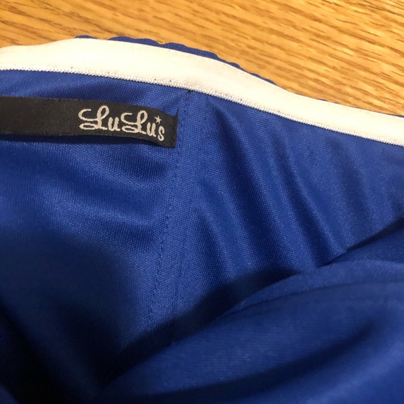 Strapless cobalt blue lulus romper - Picture 2 of 3